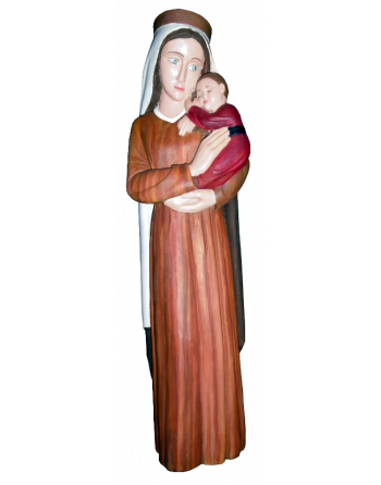 Vierge de Clotilde polychrome